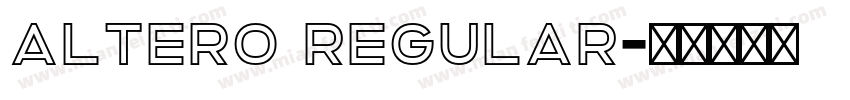 altero regular字体转换